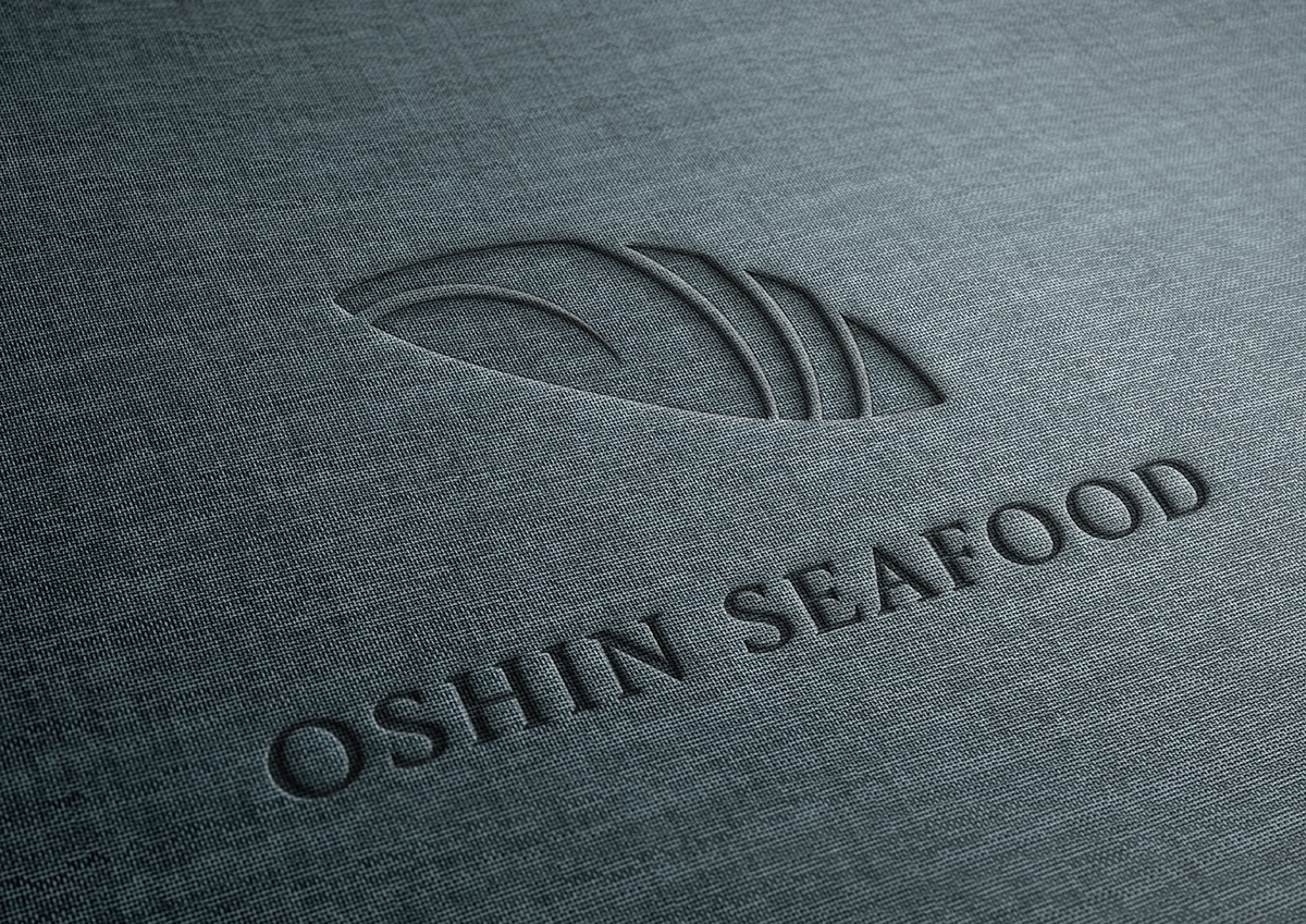 OSHIN Seafood — Brand application on textured material