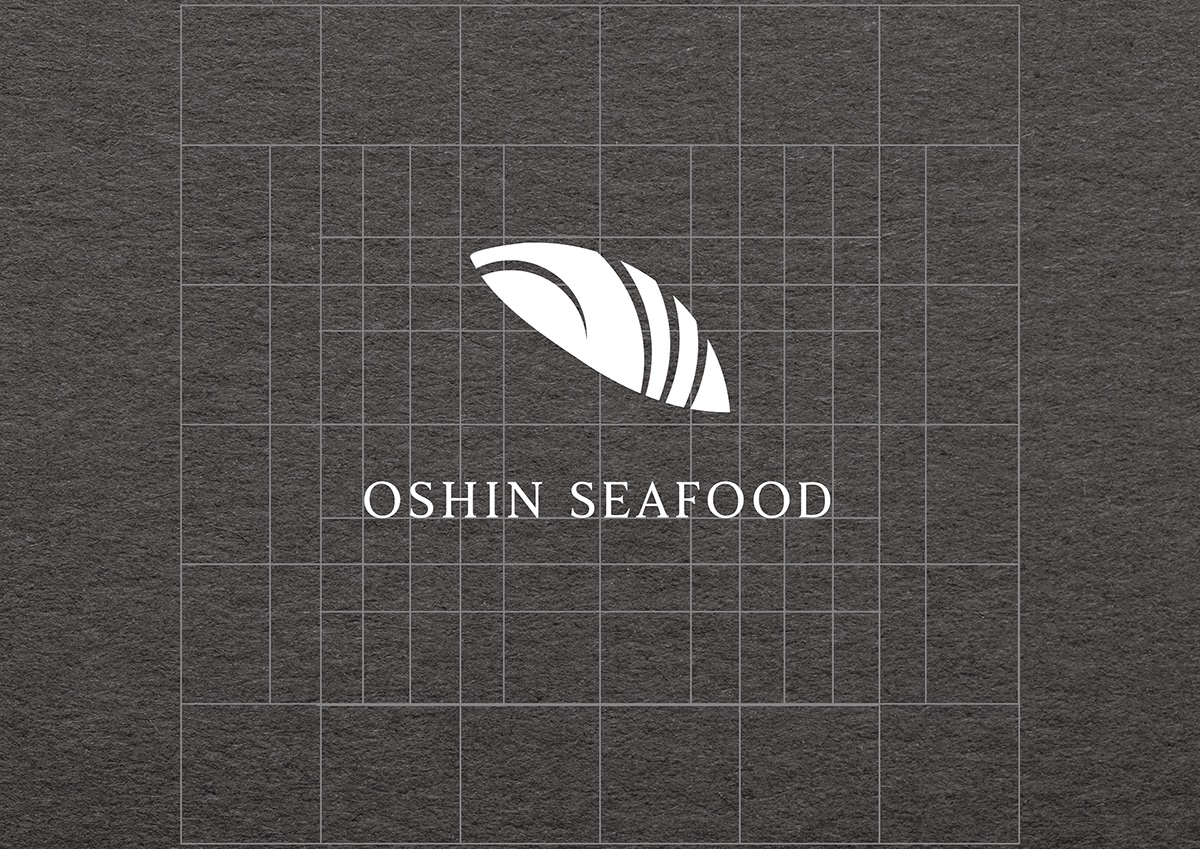OSHIN Seafood — Logo proportions and alignment grid